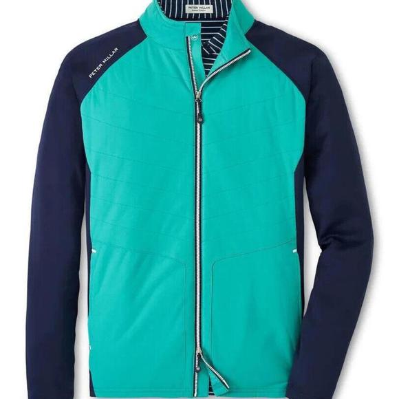 Peter Millar Golf Jacket Crown Sport Billiard Elite Hybrid XL & L Blue NWT $230 - Picture 1 of 8